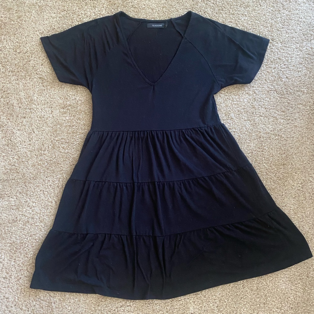Glassons black cotton dress